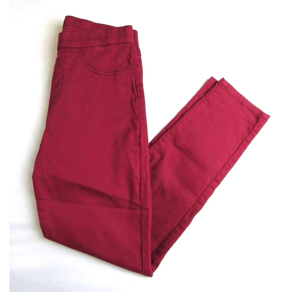 FDJ French Dressing Jeans Pull on Skinny Mid Rise Maroon Women's Size 6